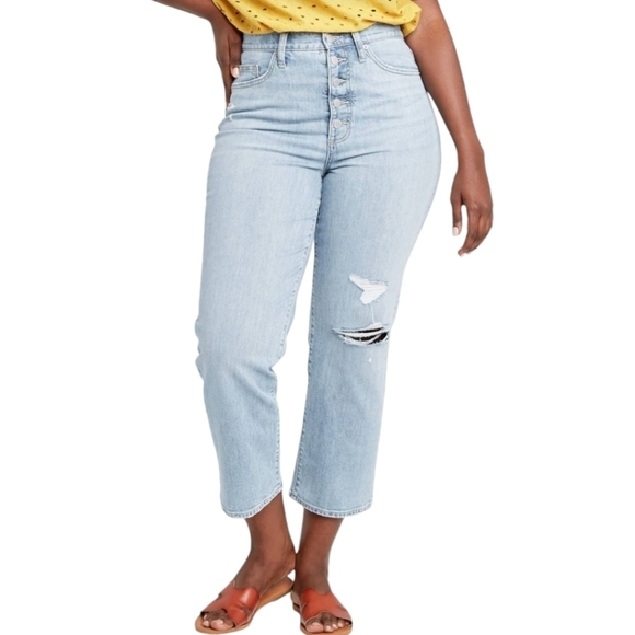 Universal Thread Vintage Straight Distressed Denim Jeans Size 12/31 - Picture 1 of 5